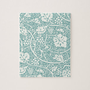 Puzzle Modèle de raisin de William Morris sarcelle turquo