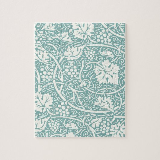 Puzzle Modèle de raisin de William Morris sarcelle turquo (Vertical)