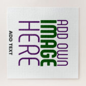 PUZZLE MODÈLE DE TEXTE D'IMAGE BLANCHE SIMPLE MODERNE (Horizontal)