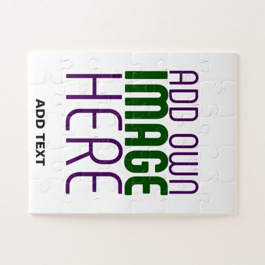 PUZZLE MODÈLE DE TEXTE D'IMAGE BLANCHE SIMPLE MODERNE (Horizontal)