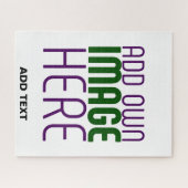 PUZZLE MODÈLE DE TEXTE D'IMAGE BLANCHE SIMPLE MODERNE (Horizontal)