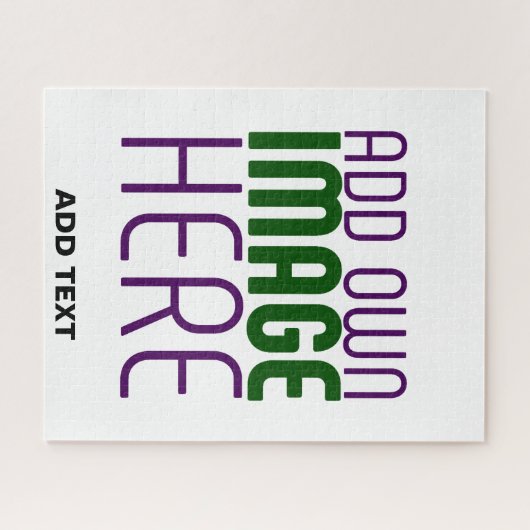 PUZZLE MODÈLE DE TEXTE D'IMAGE BLANCHE SIMPLE MODERNE (Horizontal)