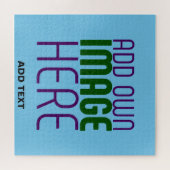 PUZZLE MODÈLE DE TEXTE D'IMAGE BLEU SKY SWAG MODERNE MODI (Horizontal)