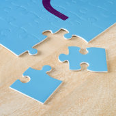 PUZZLE MODÈLE DE TEXTE D'IMAGE BLEU SKY SWAG MODERNE MODI (Côté)