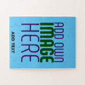 PUZZLE MODÈLE DE TEXTE D'IMAGE BLEU SKY SWAG MODERNE MODI (Horizontal)