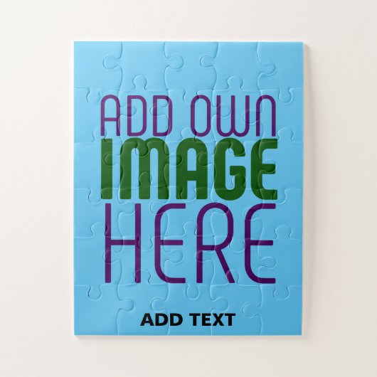 PUZZLE MODÈLE DE TEXTE D'IMAGE BLEU SKY SWAG MODERNE MODI (Vertical)