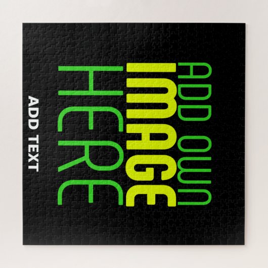 PUZZLE MODÈLE DE TEXTE D'IMAGE NOIRE SIMPLE ET MODERNE (Horizontal)