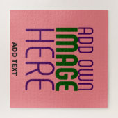 PUZZLE MODÈLE DE TEXTE D'IMAGE ROSE MODERNE ÉDITABLE SAUM (Horizontal)