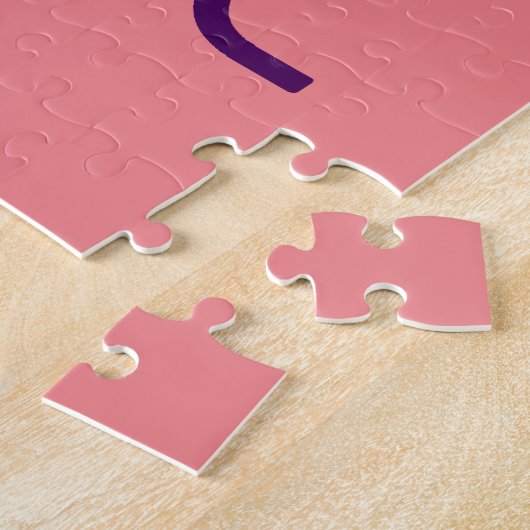 PUZZLE MODÈLE DE TEXTE D'IMAGE ROSE MODERNE ÉDITABLE SAUM (Côté)