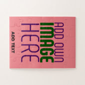 PUZZLE MODÈLE DE TEXTE D'IMAGE ROSE MODERNE ÉDITABLE SAUM (Horizontal)