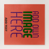 PUZZLE MODÈLE DE TEXTE D'IMAGE ROUGE DE TOMATE ÉDITABLE M (Horizontal)