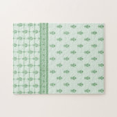 Puzzle Modèle floral vert (Horizontal)