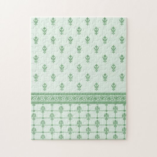 Puzzle Modèle floral vert (Vertical)