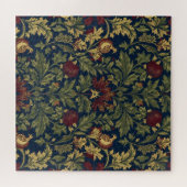 Puzzle Modèle Navy Fleur de Grenade William Morris (Horizontal)