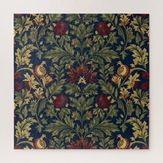 Puzzle Modèle Navy Fleur de Grenade William Morris (Vertical)