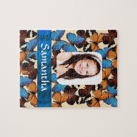 Puzzle Modèle photo de collage papillon (Horizontal)