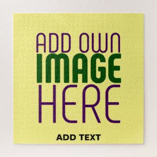 PUZZLE MODÈLE TEXTE MODERNE PASTEL JAUNE D'IMAGE