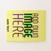 PUZZLE MODÈLE TEXTE MODERNE PASTEL JAUNE D'IMAGE (Horizontal)