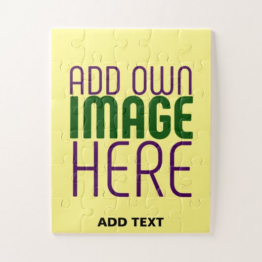 PUZZLE MODÈLE TEXTE MODERNE PASTEL JAUNE D'IMAGE (Vertical)