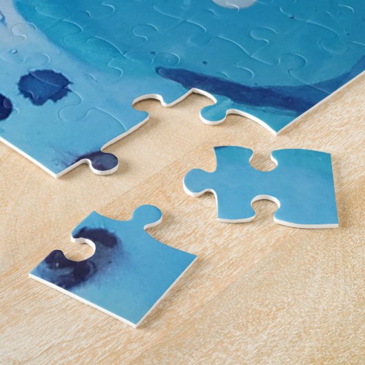 Puzzle Modern abstract with pastel shades of blue ocean (Côté)