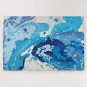 Puzzle Modern abstract with pastel shades of blue ocean (Horizontal)