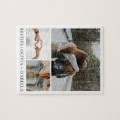 Puzzle Modern Best Friends Simple Besties Photo Collage (Horizontal)