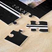 Puzzle Modern Black Happy Valentine's Photo Collage (Côté)