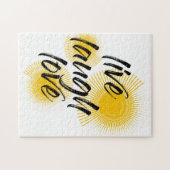 Puzzle Modern, cheerful, trendy design Live Laugh Love (Horizontal)