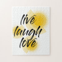 Modern, cheerful, trendy design Live Laugh Love