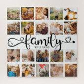 Puzzle Modern Family Script 20 Photo Collage Chic Fun (Vertical)