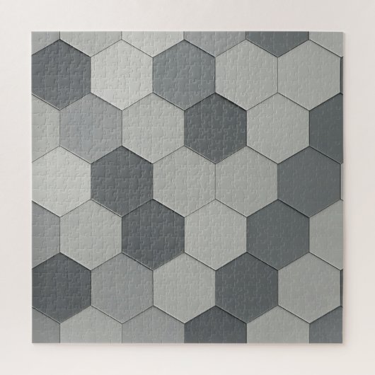 Puzzle Modern Hexagon Tile Geometric Pattern (Vertical)