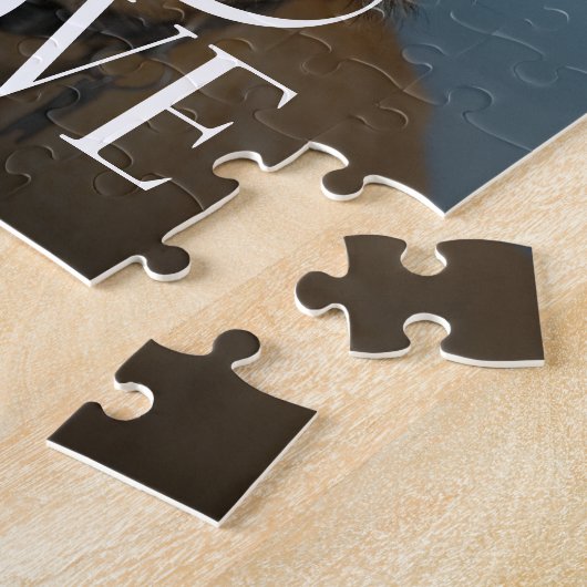 Puzzle Modern Love Custom Boxer Dog Pets Photo Monogram (Côté)