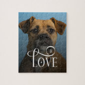 Puzzle Modern Love Custom Boxer Dog Pets Photo Monogram (Vertical)