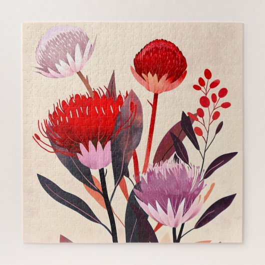 Puzzle Modern Minimalist Boho Floral Botanical (Vertical)