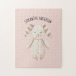 Puzzle Modern Pastel Pink Bunny<br><div class="desc">Modern Pastel Pink Bunny</div>