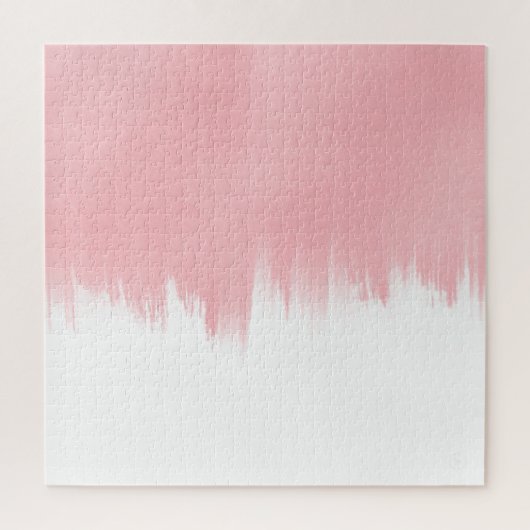 Puzzle Modern Pink Brush strokes white Design (Vertical)