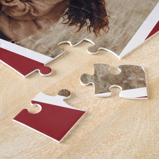 Puzzle Modern Script Photo Collage Noël religieux (Côté)