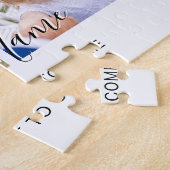 Puzzle Modern Simple Script Family Photo Collage (Côté)