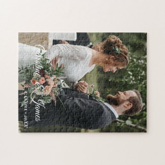 Puzzle Modern Simple wedding Photo (Horizontal)