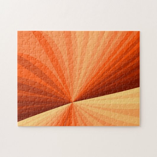 Puzzle Moderne Abstrait Orange Rouge Vanille Graphique Fr (Horizontal)