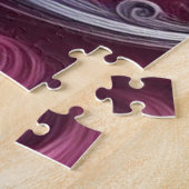 Puzzle Moderne Abstrait Simple Tourbillonnant Rose et Vio (Côté)