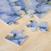 Puzzle Moderne Blue Hydrangea Floral Kaleidoscope (Côté)