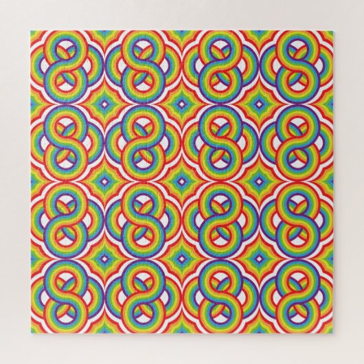 Puzzle Moderne Coloré Simple Motifs Batik (Vertical)
