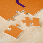 PUZZLE MODERNE ÉDITABLE DARK ORANGE MODÈLE TEXTE D'IMAGE (Côté)