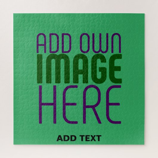 PUZZLE MODERNE ÉDITABLE EMERALD GREEN IMAGE MODÈLE TEXTE (Vertical)