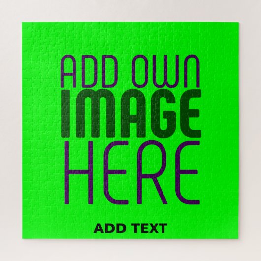 PUZZLE MODERNE ÉDITABLE NEON GREEN IMAGE MODÈLE TEXTE (Vertical)