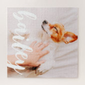 Puzzle Moderne Jouer Simple Élégant Chic Photo Pet (Horizontal)