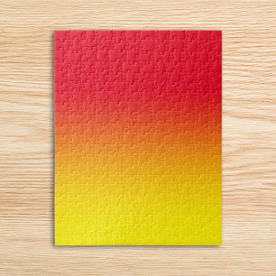 Puzzle Moderne Ombre Rouge Clair et Jaune