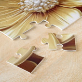 Puzzle moderne orné de fleurs dorées (Côté)