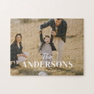 Puzzle Moderne personnalisé avec photo complète et nom de